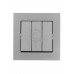 Выключатель тройной серый Lezard серия Vesna 742-3588-109 фото 4